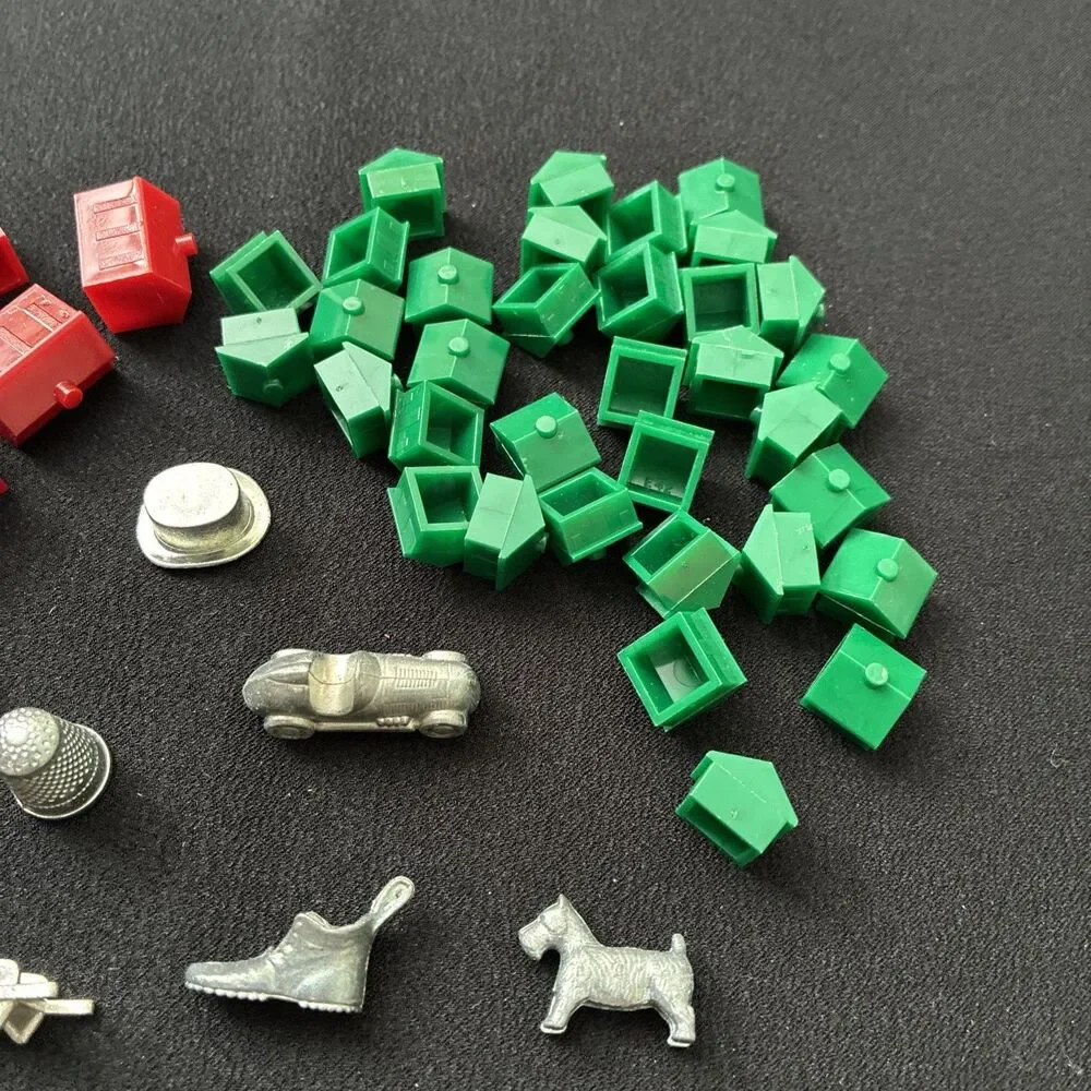 1973 Monopoly Game Replacement Parts Pieces Tokens Instructions Hotel House Dice